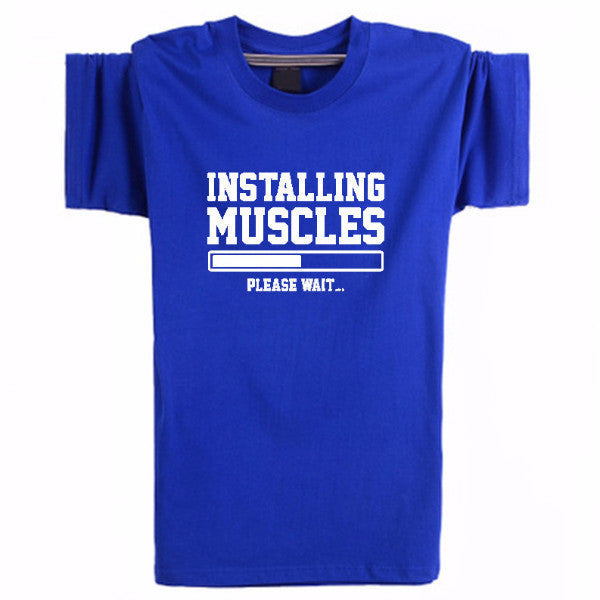 INSTALLING MUSCLES Funny Guy T-Shirt