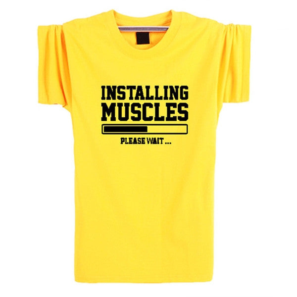 INSTALLING MUSCLES Funny Guy T-Shirt