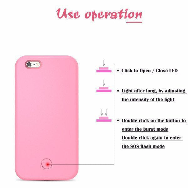 Rose LED Lighting Selfie Phone Case
