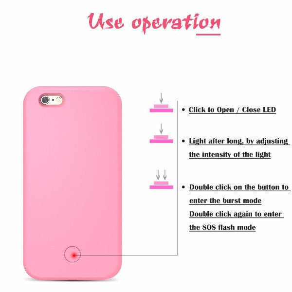 Black LED Lighting Selfie Phone Case