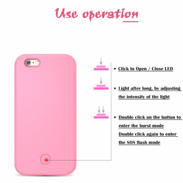 White LED Lighting Selfie Phone Case